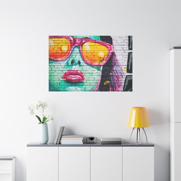 91638-267.jpg Brick Wall With Woman's Face Standard Canvas