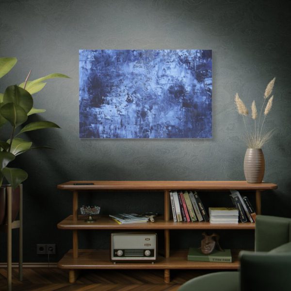 91638-294.jpg Blue Stripes With Blurred Texture Standard Canvas