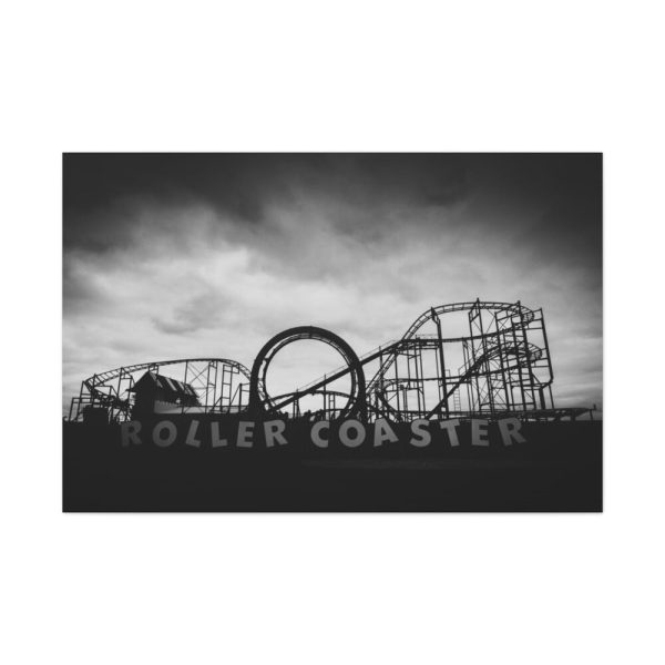 Amusement Park in Black and White Standard Canvas