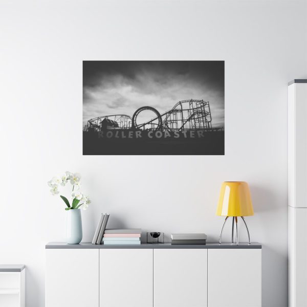 Amusement Park in Black and White Standard Canvas