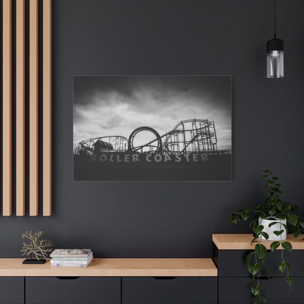 Amusement Park in Black and White Standard Canvas