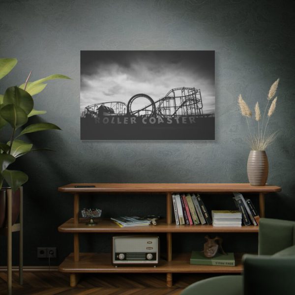 Amusement Park in Black and White Standard Canvas