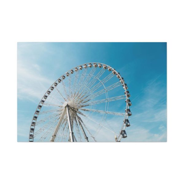 Large Ferris Wheel Against a Blue Sky Standard Canvas
