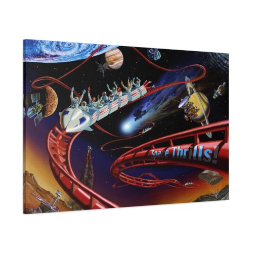 Roller Coaster in Space Standard Canvas