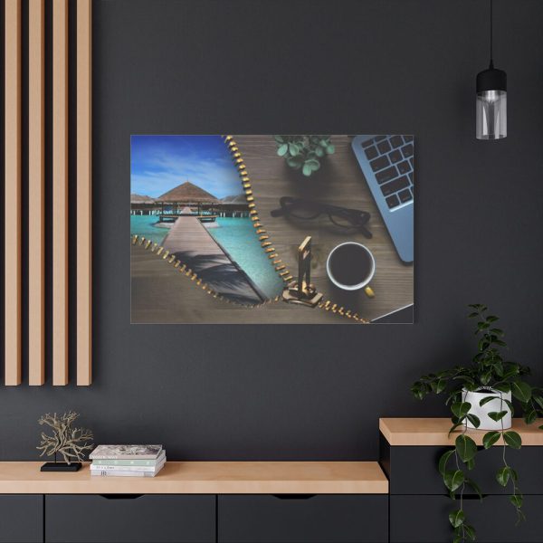91638-43.jpg Office Work vs Sea and Beach Standard Canvas