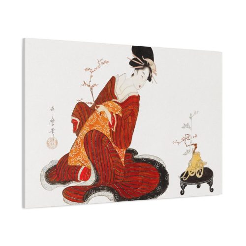 Japanese Woman Making a Flower Arrangement  Standard Canvas