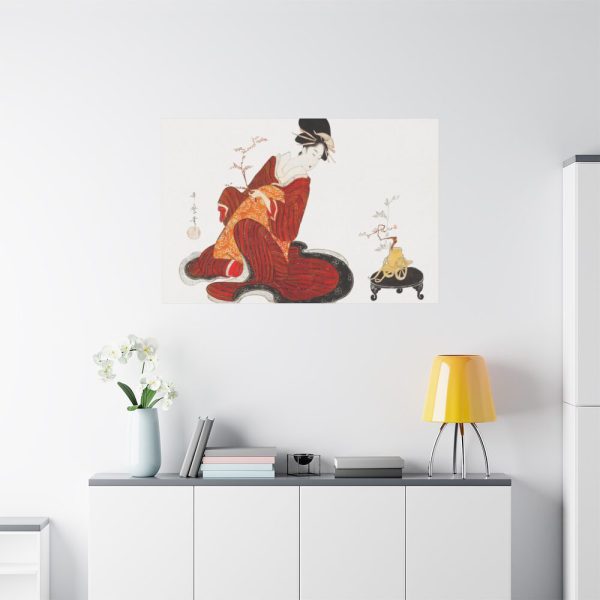 91638-437.jpg Japanese Woman Making a Flower Arrangement Standard Canvas