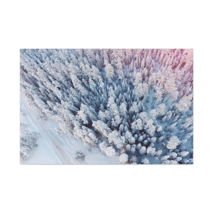 Winter Frozen Fir Tree Aerial View Standard Canvas - Image 2