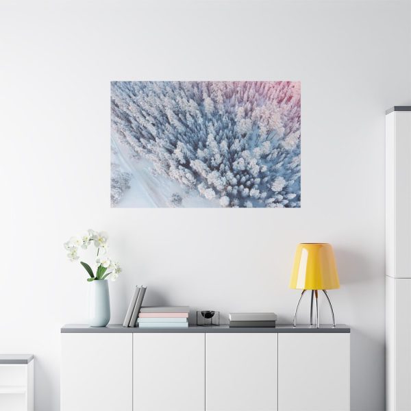 91638-452.jpg Winter Frozen Fir Tree Aerial View Standard Canvas