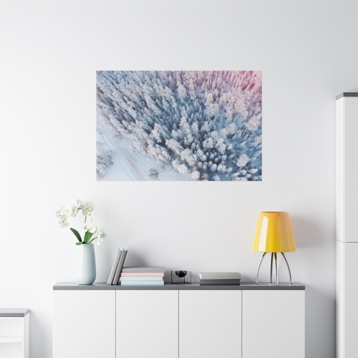 Winter Frozen Fir Tree Aerial View Standard Canvas - Image 3