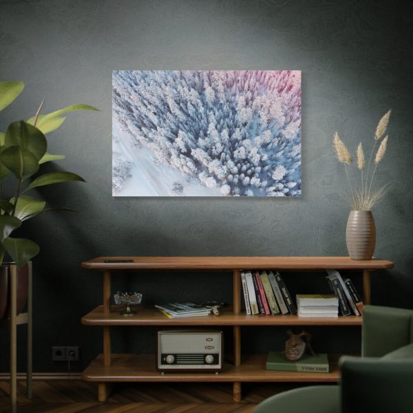91638-454.jpg Winter Frozen Fir Tree Aerial View Standard Canvas