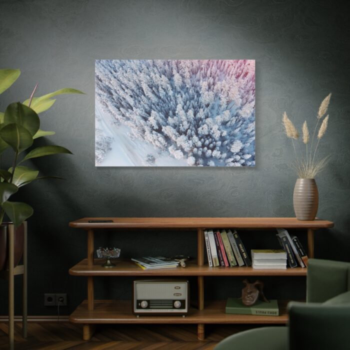 Winter Frozen Fir Tree Aerial View Standard Canvas - Image 5