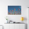 A Low-Angle Shot of a Field of Red Tulips Standard Canvas