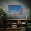 A Low-Angle Shot of a Field of Red Tulips Standard Canvas