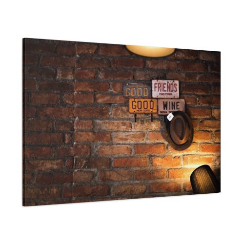 91638-650.jpg Brick Wall with Plate Standard Canvas