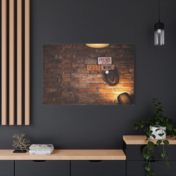 91638-653.jpg Brick Wall with Plate Standard Canvas