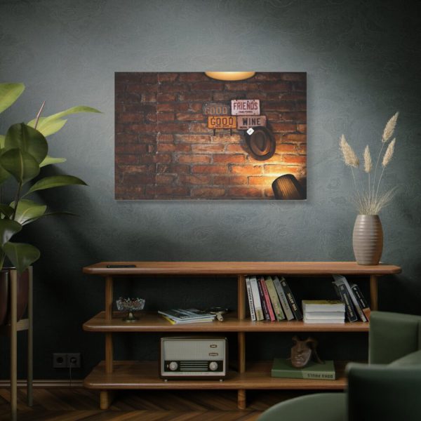 91638-654.jpg Brick Wall with Plate Standard Canvas