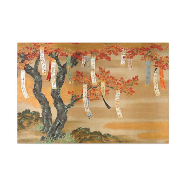 91638-721.jpg Japanese Autumn Maples With Poem Slips by Tosa Mitsuoki Standard Canvas