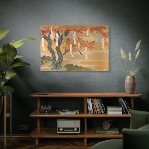 91638-724.jpg Japanese Autumn Maples With Poem Slips by Tosa Mitsuoki Standard Canvas