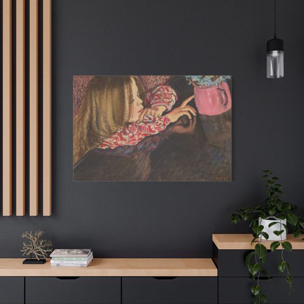 91638-728.jpg Girl With a Vase of Flowers by Stanislaw Wyspianski Standard Canvas