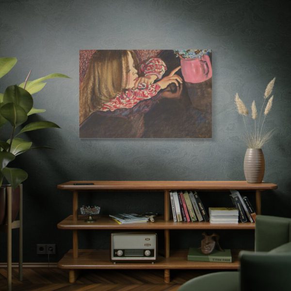 91638-729.jpg Girl With a Vase of Flowers by Stanislaw Wyspianski Standard Canvas