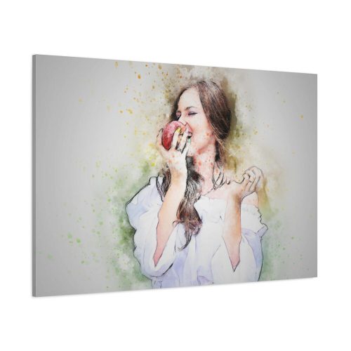 Girl with Apple Standard Canvas