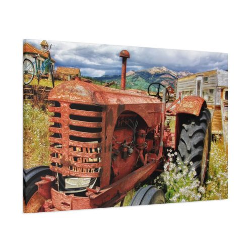 91638-781.jpg Old Antique Abandoned Tractor Standard Canvas