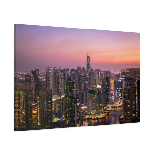 91638-90.jpg View of City Lit Up at Night Standard Canvas