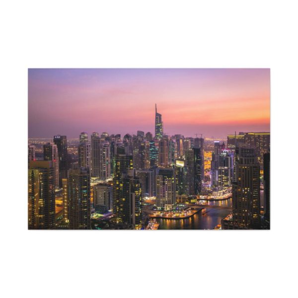 View of City Lit Up at Night Standard Canvas