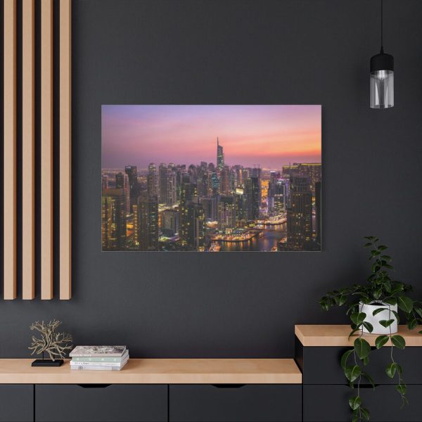 View of City Lit Up at Night Standard Canvas