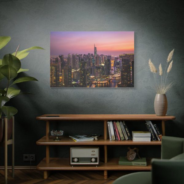 View of City Lit Up at Night Standard Canvas