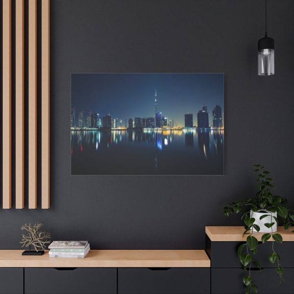 91638-98.jpg Dubai Skyline During Night Time Standard Canvas