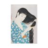 91655-106.jpg Woman Combing Her Hair Standard Canvas