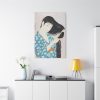 91655-107.jpg Woman Combing Her Hair Standard Canvas