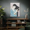 91655-109.jpg Woman Combing Her Hair Standard Canvas