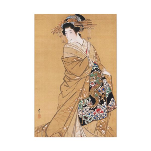 91655-136.jpg Japanese Woman with Dragon obi by Mihata Jōryū Standard Canvas