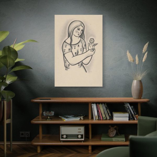Girl With a Flower by Mikuláš Galanda Standard Canvas