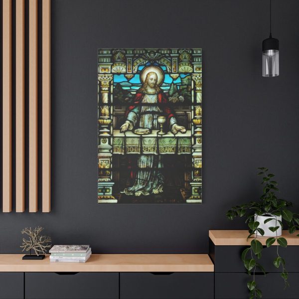 91655-68.jpg Cathedral Church Window Last Supper Standard Canvas