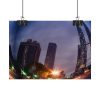 92368-16.jpg Photo Effect City Skyscrapers Lighting Ball Poster