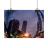 92369-16.jpg Photo Effect City Skyscrapers Lighting Ball Poster