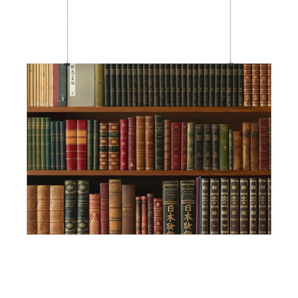 92408-131.jpg Antique Books in a Library Poster
