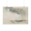 Clouds, Rain and Waves With Washes of Grey and Blue Poster