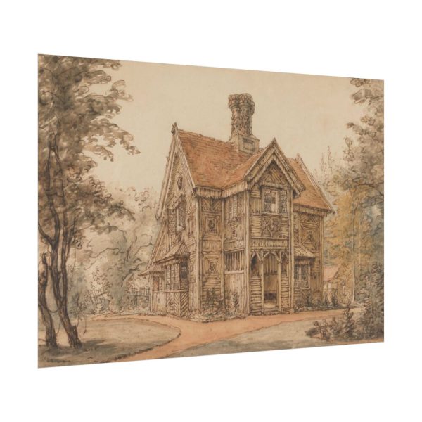 A Lodge at Cassiobury by William Henry Hunt Poster