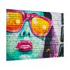92408-272.jpg Brick Wall With Woman's Face Poster