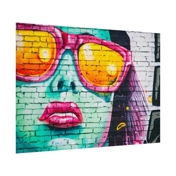 92408-272.jpg Brick Wall With Woman's Face Poster