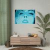 92408-278.jpg Blue Womans Face Poster