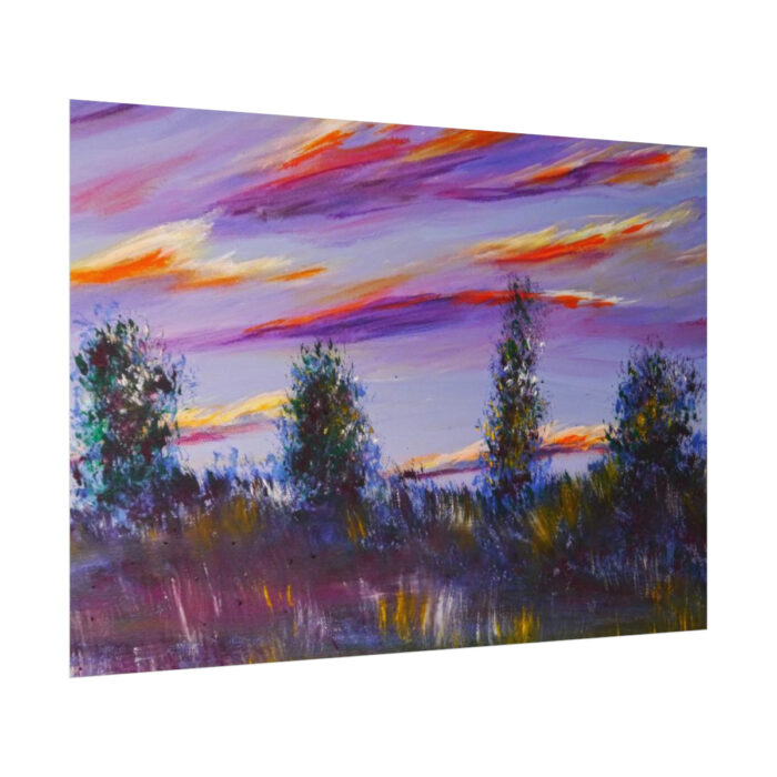 Artistically Landscape of Sunset and Clouds Poster - Image 3