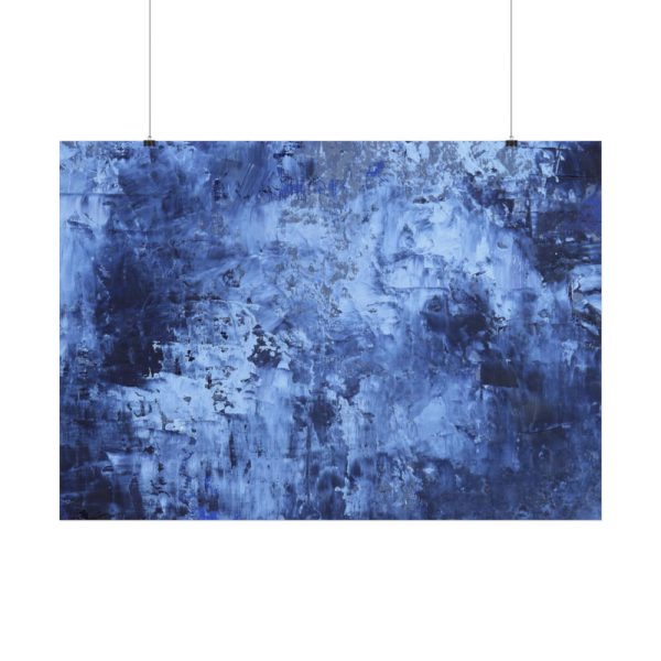 92408-296.jpg Blue Stripes With Blurred Texture Poster
