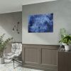 92408-299.jpg Blue Stripes With Blurred Texture Poster