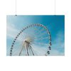 92408-341.jpg Large Ferris Wheel Against a Blue Sky Poster